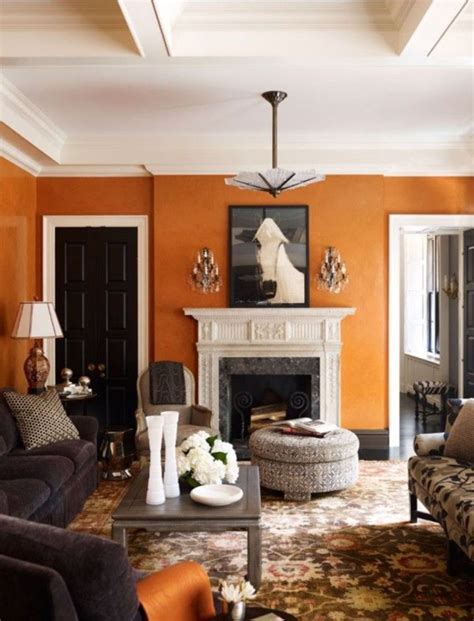 burnt orange interior decorating.